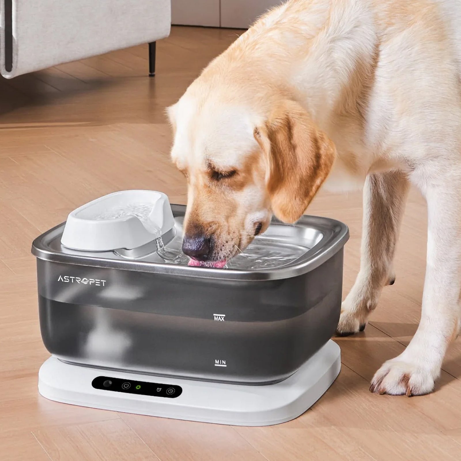 Fontaine à eau sans fil pour animaux XL Poseidon Series Pro 
